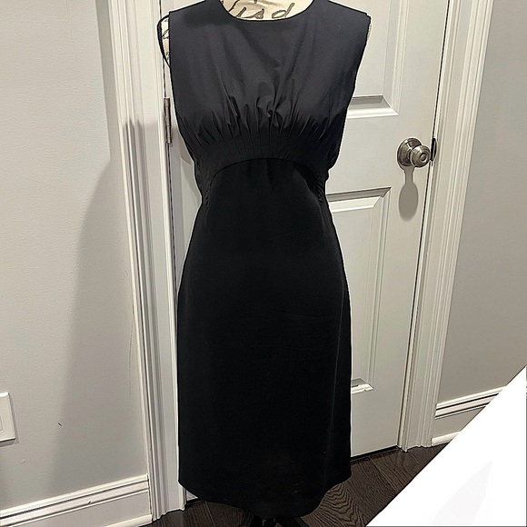 Diane Von Furstenberg Asabi Pleated Sheath Dress in Black - Picture 2 of 16